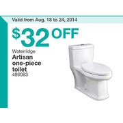 Waterridge Artisan One-Piece Toilet - $32.00 Off