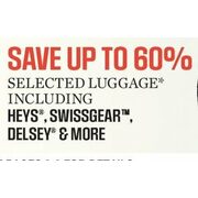 Select Luggage From Heys, Swissgear, Delsey and More - Up to 60% Off