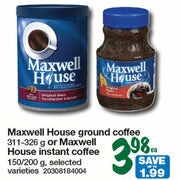 Maxwell House Coffee - $3.98 (Up to $1.99 off)