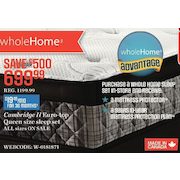 WholeHome Cambridge II Euro Top Sleep Sets - 699.99 ($500.00 off)