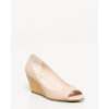 Leather-Like Peep Toe Wedge Shoes - $39.99 (43% off)