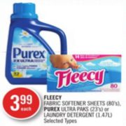 Fleecy Or Purex Laundry Products - $3.99