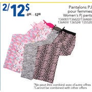 Women's Pj Pants - 2/$12.00