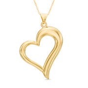 Tilted Heart Pendant in 10k Gold - $124.50 ($124.50 Off)