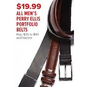 All Men's Perry Ellis Portfolio Belts - 3 Days Only - $19.99