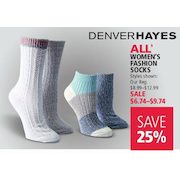 DenverHayes All Women's Fashion Socks - $6.74-$9.74 (25% off)