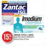15% off Imodium, Pepcid or Zantac Digestive Health Products