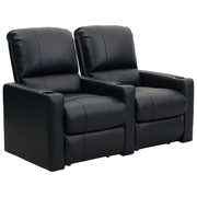 Charger XS300 2-Seat Bonded Leather Recliner Home Theatre Seating - Black - Online Only - $999.99 ($600.00 off)