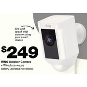 RING Outdoor Camera, Wired or Battery Operated - $249.00