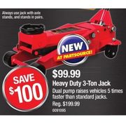 Heavy Duty 3-Ton Jack - $99.99 ($100.00 off)