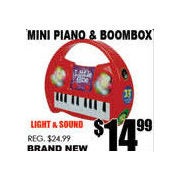 Mini Piano & Boombox - $14.99