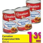 Carnation Evaporated Milk - $1.39