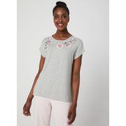Floral Embroidered T-shirt - $23.99 ($6.00 Off)