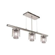 Bazz 3-Light Chrome Linear Clear Glass Shade Pendant  - $61.97 (50% off)