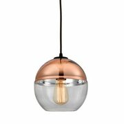 Elk Lighting Revelo 1-light Pendant In Oil Rubbed Bronze With Copper And Glass Shade - $167.99 ($72.00 Off)