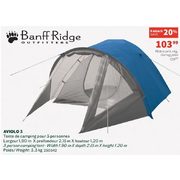 Banff Ridge Aviolo 3 Person Camping Tent - $103.99 (20% off)