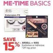 Ardell Or Kiss Eyelashes Or Adhesive  - 15% off