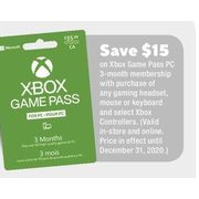 gift card xbox game pass pc