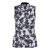 Tail Women's Neve Floral Print Zip V-mock Neck Short Sleeve Top - $69.87 ($50.13 Off)
