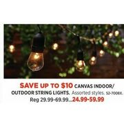 Canvas Indoor/Outdoor String Lights - $24.99-$59.99 (Up to $10.00 off)