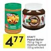 Kraft Peanut Butter Or Hazelnut Spread  - $4.77