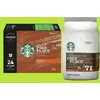 Starbucks Roast and Ground Coffee Whole Bean Coffee or K-Cups  - $18.99 (Up to $3.00 off)