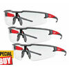 3-Paris Milwaukee Safety Glasses With Clear Anti-Scratch Lenses - $24.73