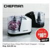 Chefman Easy Chop Mini Food Chopper-1.5 Cup - $16.99 (32% off)